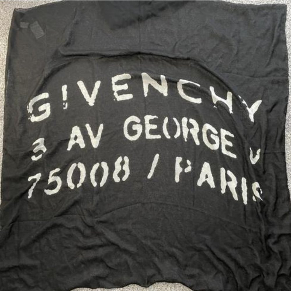 Givenchy Black Logo Scarf/Wrap
